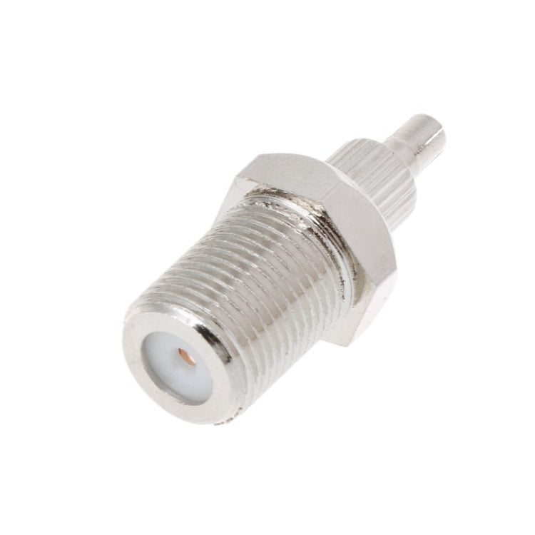 F Female to CRC9 / TS9 RF Male Coaxial Plug Nickel Plated Connector Adapter F Female to CRC9 / TS9 RF Male Coaxial Plug Nickel Plated Connector Adapter